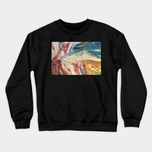 Fall Color Abstract Palette Knife Painting Crewneck Sweatshirt